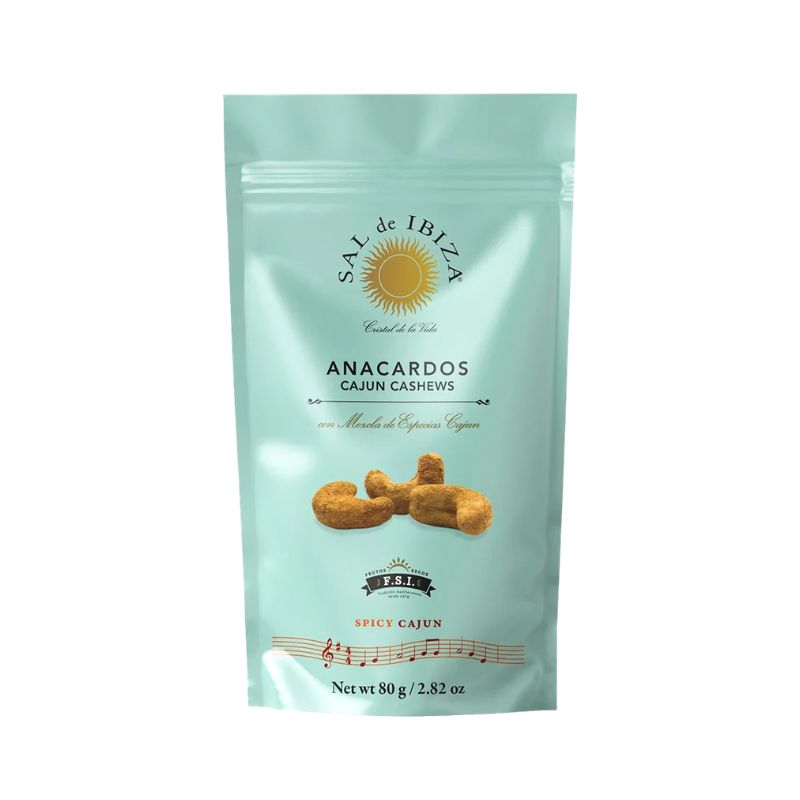 BL8096 Cashewnoten Cajun Fleur de Sel - 80G  Sal de Ibiza Cashewnoten Cajun Fleur de Sel